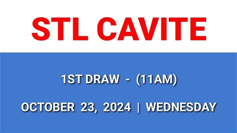 stl cavite result today 11am|STL Result Today .